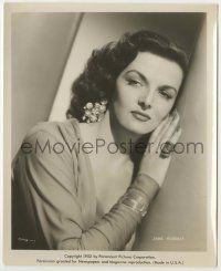 7d503 JANE RUSSELL 8x10 still '52 close sultry portrait with great jewelry, Paramount!