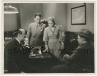 7d529 KICK IN 8x10 key book still '31 Regis Toomey & two guys stare at Clara Bow in great outfit!