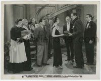 7d618 MAN WITH TWO FACES 8x10 still '34 Edward G Robinson & cast watch Clarke give hat to Calhern!