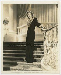7d633 MARY MARTIN deluxe 8x10 still '39 full-length on stairs in a dress designed by Edith Head!