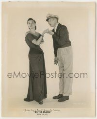 7d704 ON THE RIVIERA 8.25x10 still '51 suave Danny Kaye holds beautiful Gene Tierney's hand!
