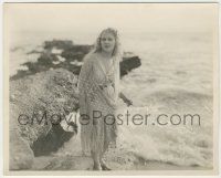 7d716 PARTNERS OF FATE deluxe 8x10 still '21 Louise Lovely standing on the beach, lost film!
