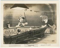 7d025 PINOCCHIO 8x10.25 still '40 Pinocchio gets hustled at pool by mean Lampwick, Disney!