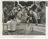 7d799 SECOND CHORUS 8x10 still '40 sexy Paulette Goddard in swimsuit surrounded by male admirers!