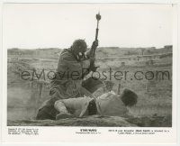 7d856 STAR WARS 8x10 still '77 Mark Hamill as Luke Skywalker attacked by Tusken Raider in desert!