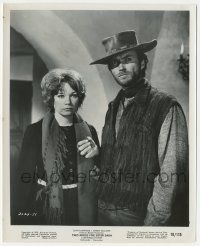 7d935 TWO MULES FOR SISTER SARA 8x10 still '70 c/u of Clint Eastwood standing by Shirley MacLaine!