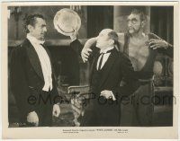 7d964 WHITE ZOMBIE 8x10.25 still '32 wild eyed undead guy stops man from attacking Bela Lugosi!