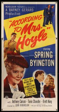 7f143 ACCORDING TO MRS HOYLE 3sh '51 Anthony Caruso, Spring Byington What a Gal!