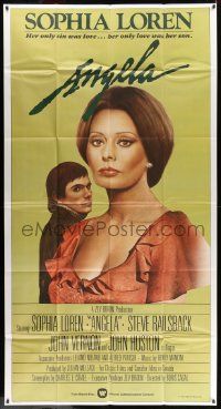 7f153 ANGELA int'l 3sh '76 huge c/u art of sexy Sophia Loren, her only sin was love, super rare!
