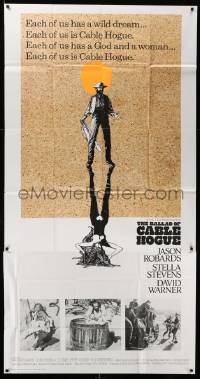 7f165 BALLAD OF CABLE HOGUE int'l 3sh '70 Sam Peckinpah, Robards & Stella Stevens, different art!