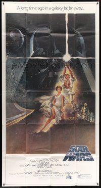7f498 STAR WARS 3sh '77 George Lucas classic sci-fi epic, great art by Tom Jung!