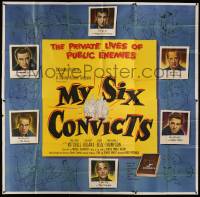 7f073 MY SIX CONVICTS 6sh '52 the human side of the men on the inside, cool different art!