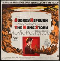 7f078 NUN'S STORY 6sh '59 religious missionary Audrey Hepburn was not like the others, Peter Finch