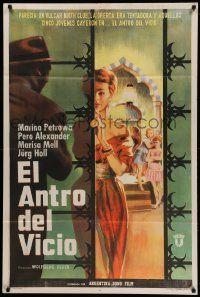 7f610 5 SINNERS Argentinean '60 a frightening journey into vice and violence, sexy artwork!