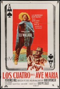 7f612 ACE HIGH Argentinean R70s wacky art of Eli Wallach & Terence Hill, spaghetti western!
