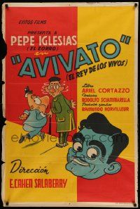 7f640 AVIVATO Argentinean '49 wacky cartoon artwork of Pepe Iglesias in the title role!