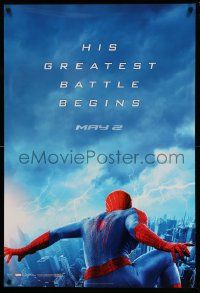 7g519 AMAZING SPIDER-MAN 2 teaser 1sh '14 Andrew Garfield, his greatest battle begins!