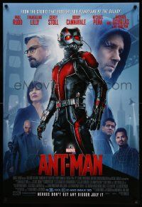 7g526 ANT-MAN advance DS 1sh '15 Paul Rudd in title role, Michael Douglas, Evangeline Lilly!