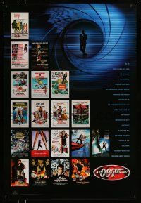 7g219 007 40TH ANNIVERSARY 27x40 commercial poster '02 cool images of most Bond movie one-sheets!