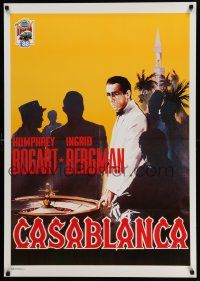 7g235 CASABLANCA 28x40 Italian commercial poster '88 Bogart, Bergman, Michael Curtiz classic!