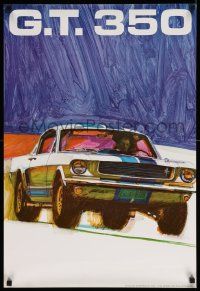 7g255 GT 350 21x30 commercial poster '80s great art of the sports car by George Bartell!