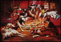 7g279 LO SPUNTINO 19x27 Thai commercial poster '90s wild art of dogs playing music and smoking!