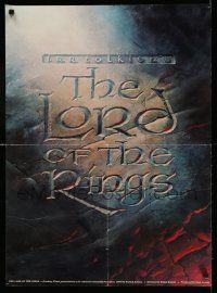 7g282 LORD OF THE RINGS 22x30 commercial poster '78 JRR Tolkien, cool art of title carved in stone