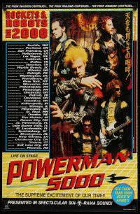 7g301 POWERMAN 5000 22x35 commercial poster '00 great image of the band, Rockets and Robots!