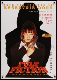 7g303 PULP FICTION 24x34 commercial poster '94 Quentin Tarantino, sexy Uma Thurman!