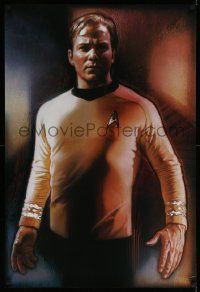 7g321 STAR TREK CREW 27x40 commercial poster '91 Drew Struzan art of William Shatner as Capt. Kirk