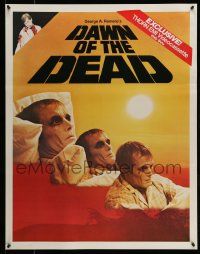 7g132 DAWN OF THE DEAD 26x33 video poster R80s George Romero, no more room in HELL for the dead!