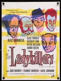 7g278 LADYKILLERS 17x23 commercial poster '80s Alec Guinness, classic Reginald Mount art!
