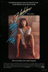 7g658 FLASHDANCE 1sh '83 sexy dancer Jennifer Beals, take your passion and make it happen!