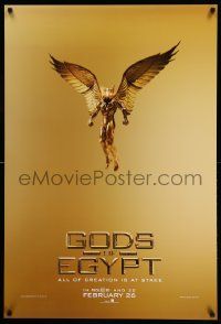 7g677 GODS OF EGYPT teaser DS 1sh '16 Butler, Sewell, Coster-Waldau, cool image of Set!