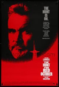 7g720 HUNT FOR RED OCTOBER 1sh '90 Russian military submarine captain Sean Connery, hunt is on!