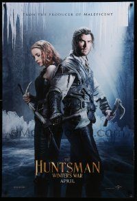 7g722 HUNTSMAN WINTER'S WAR teaser DS 1sh '16 Chris Hemsworth & Jessica Chastain, heroes!