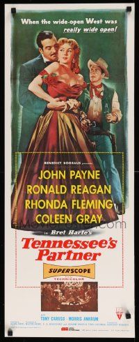 7g075 TENNESSEE'S PARTNER REPRO insert '81 art of Ronald Reagan & sexy Rhonda Fleming!