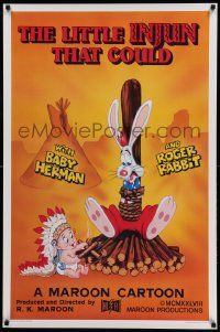7g777 LITTLE INJUN THAT COULD Kilian 1sh '88 Roger Rabbit & Baby Herman, Native American art!
