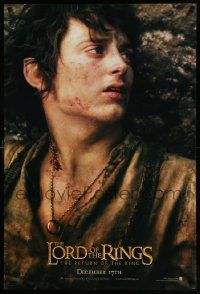 7g785 LORD OF THE RINGS: THE RETURN OF THE KING teaser DS 1sh '03 Elijah Wood as tortured Frodo!