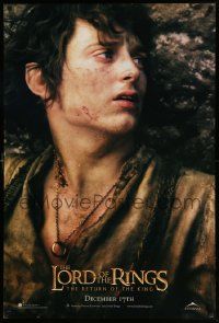 7g784 LORD OF THE RINGS: THE RETURN OF THE KING int'l teaser DS 1sh '03 Wood as tortured Frodo!