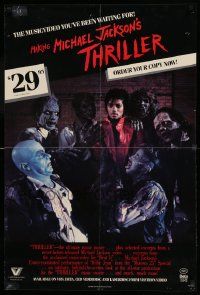 7g145 MAKING MICHAEL JACKSON'S 'THRILLER' 24x36 video poster '83 John Landis, horror zombie image!