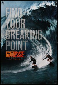 7g850 POINT BREAK teaser DS 1sh '15 Luke Bracey and Edgar Ramirez surfing massive wave!