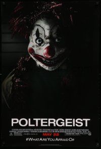 7g854 POLTERGEIST style C advance DS 1sh '15 close up image of incredibly creepy clown doll!