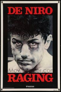 7g864 RAGING BULL teaser 1sh '80 Martin Scorsese, Kunio Hagio art of boxer Robert De Niro!