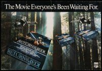 7g149 RETURN OF THE JEDI 24x35 video poster '83 George Lucas classic, speeder chase on Endor!