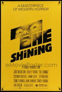 7g899 SHINING re-strike 1sh '80s Stephen King, Stanley Kubrick, masterpiece of modern horror!