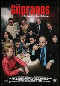 7g158 SOPRANOS TV 27x39 Canadian video poster '03 James Gandolfini, Lorraine Bracco, mafia TV series