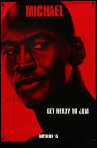 7g905 SPACE JAM teaser DS 1sh '96 cool close-up of basketball star Michael Jordan!