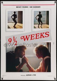 7g352 9 1/2 WEEKS 28x40 Italian special '86 Mickey Rourke, Kim Basinger, sexiest images!