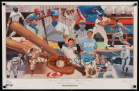 7g360 AMERICA'S FAVORITES THEN & NOW 20x31 special '92 cool art and images of baseball stars!